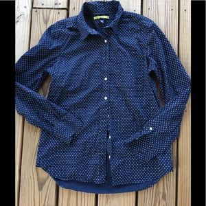 Prince & Fox 🦊 Navy Polka Dot Top -Medium